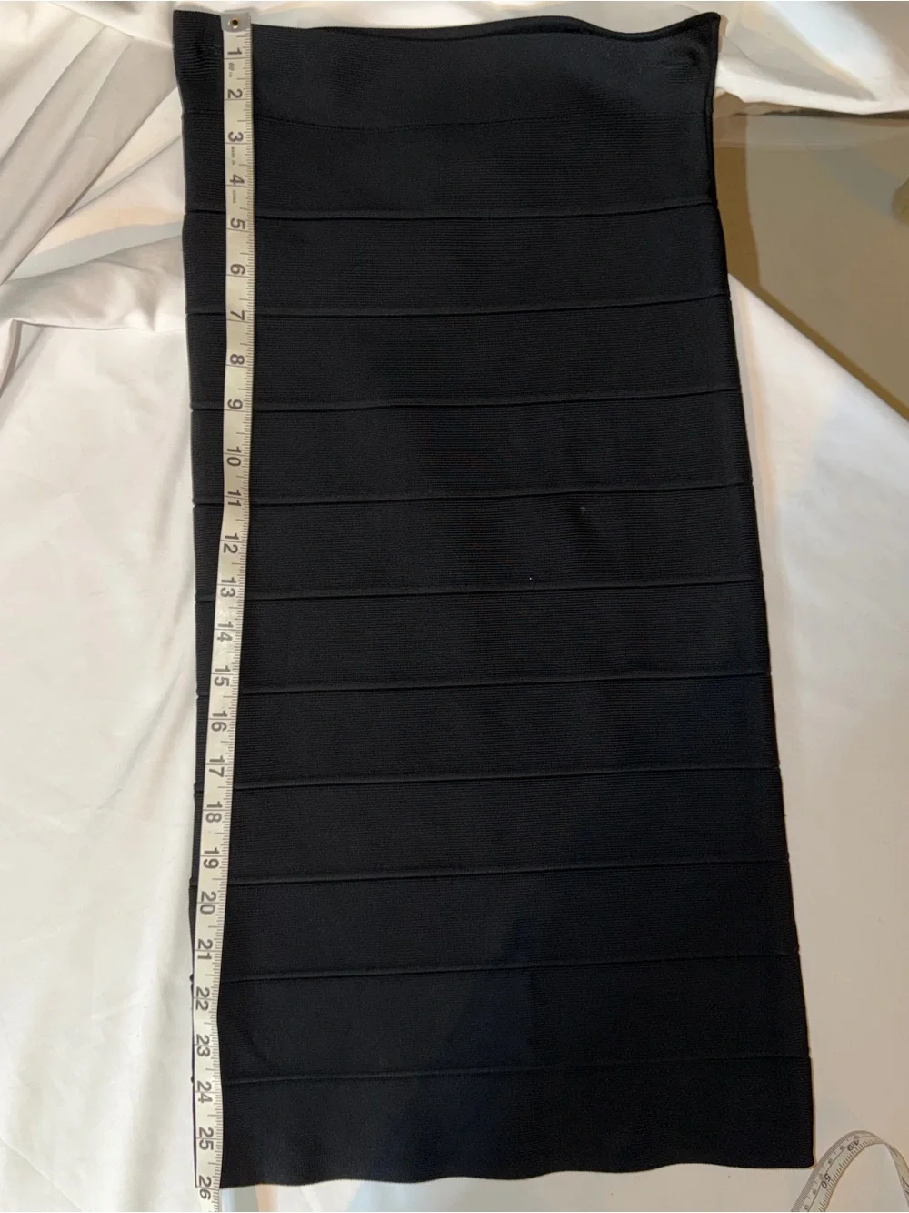 BCBGMaxAzria Black Bandage Midi Pencil Skirt